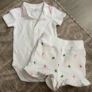 Janie & jack 6-12 m Flamingo set